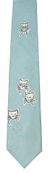 ねこネコ猫の手描き染ネクタイ